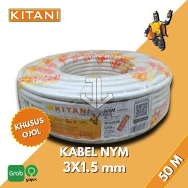 KITANI KABEL NYM 3X1,5MM 50 METER/ROLL KHUSUS OJEK ONLINE