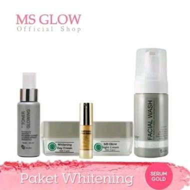 Ms Glow Paket Whitening + Whitening Gold Serum Ms Glow Skincare Pemutih