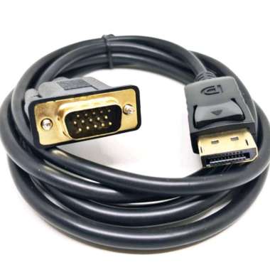 TERMURAH KABEL DISPLAY PORT TO VGA 1.8M DP MALE TO VGA MALE DP TO VGA - KABEL DISPLAY PORT