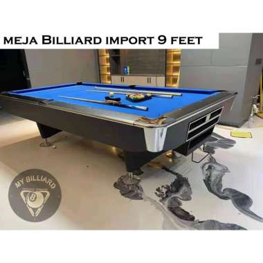 meja billiard import murah 9 feet batu hitam - billiar table pool set