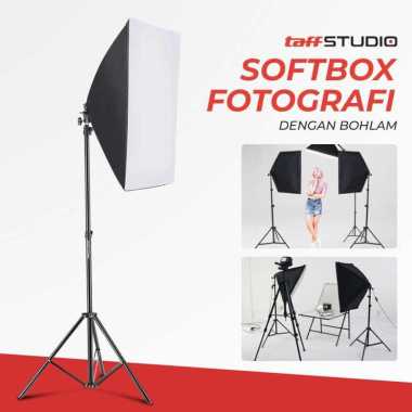 TaffSTUDIO Payung Softbox Reflektor Fotografi + Bohlam