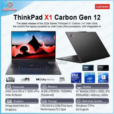 LENOVO THINKPAD X1 CARBON GEN 12 ULTRA 7 165U VPRO 16GB 1TB 14" WUXGA