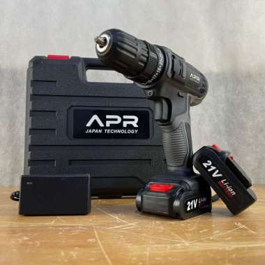Bor Cordless 21V APR JAPAN AP21 mesin bor baterai multifungsi Fullset Multivariasi