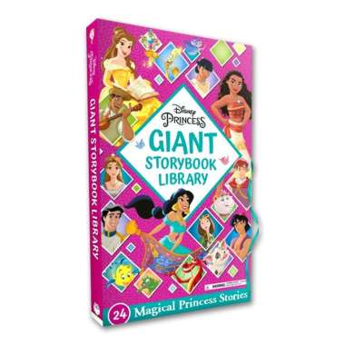 Disney Princess Giant Storybook Library buku cerita disney isi 24 buku Multivariasi Multicolor