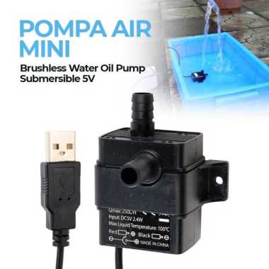QIAORAN Pompa Air Mini USB Brushless Water Oil Pump Submersible 5V