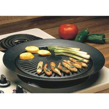 Panggangan BBQ Bulat 32Cm Ultra Grill Pan Drip Pan Plate Anti Lengket Alat Pemanggang Daging Ala Kor