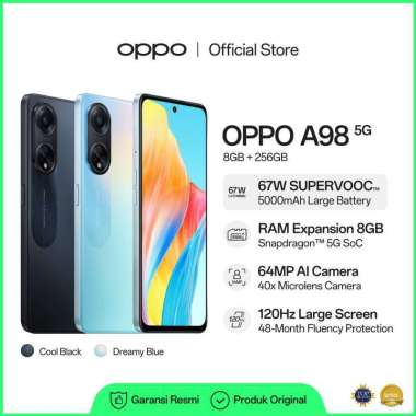 iA Ponsel [NEW] OPPO A98 5G 8/256GB hitam