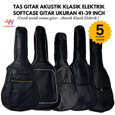 Tas Gitar Akustik Klasik Elektrik / Softcase Gitar 41 39 inch / Guitar Case Waterproof Softcase - 39