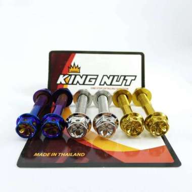 Baut Segitiga Satria FU Raider Probolt Set Mur Probolt Thailand Stainless Flower King Nut SILVER