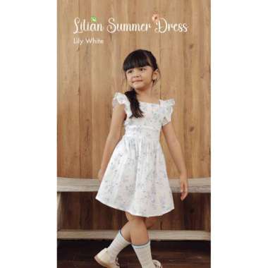 Harlow Kids Lilian Summer Dress Anak Perempuan L Lily White