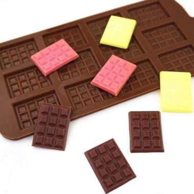 Winzwon Cetakan Coklat Tray Mold Model Chocolate Bar HP8164 Cetakan Puding Silikon Set Naget Nuget K