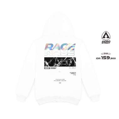 Aerostreet Hoodie Rage Putih Sweater Jumper CBDAA XXL