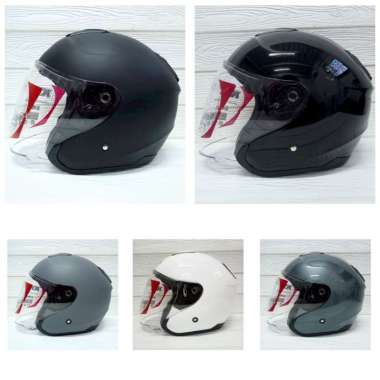 HELM KYT KYOTO SOLID HALF FACE SINGLE VISOR XL WHITE