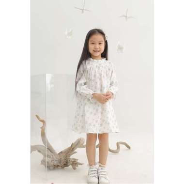 HarlowKids Layla Dress Anak Prempuan, Motif Bouquet Polka Dusty M