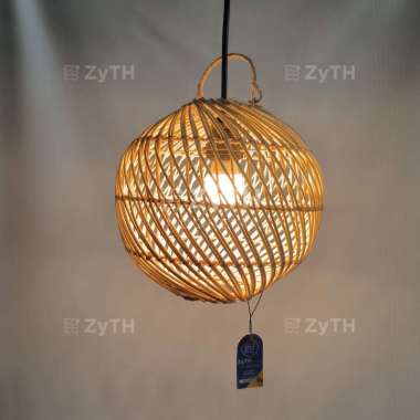 Kap Lampu Rotan Kalya Small. Lampion Rotan Berkualitas Ekspor, Lampion Rotan Aesthetic Berkualitas E