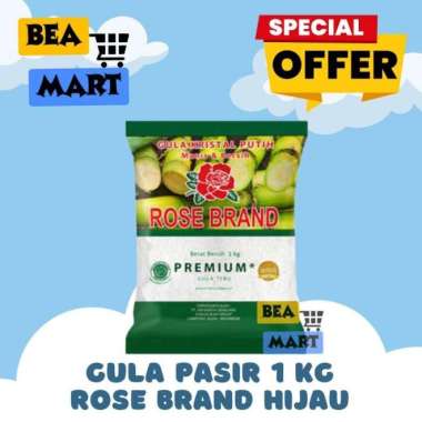 Gula ROSE BRAND HIJAU 1kg | Sugar Dus Pcs Pak 1 kg | Gula Pasir Kemasa