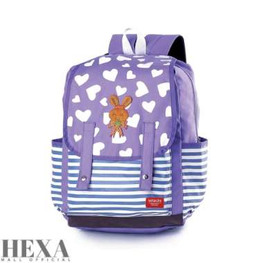 Tas Ransel Sekolah Anak Perempuan Cewek Original warna Ungu PAUD TK SD