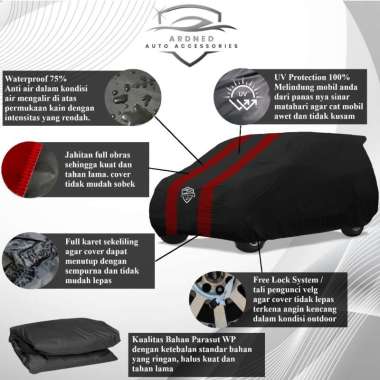 Selimut Sarung Cover Body Mobil starlet kapsul / kotak Waterproof kapsul hitam list 2