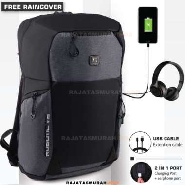 Tas Ransel Pria Gear Bag 13133 - ROBOTIC LV5 - Laptop Backpack + FREE Raincover Diskon Murah