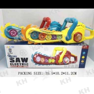 Mainan Edukasi Gergaji Mesin Musik dan Lampu - Merah Merah