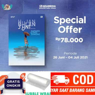 Novel Hujan Bulan Juni (Novel Grafis) Penulis Sapardi Djoko Damono