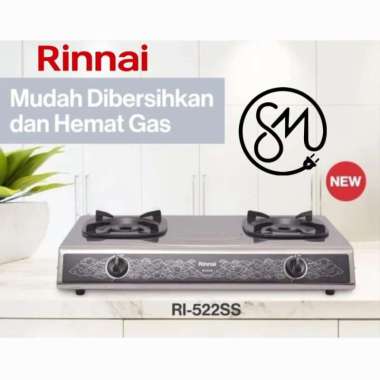 Kompor Gas 2 tungku Rinnai RI-522SS Stainless batik RI522SS RI 522 SS