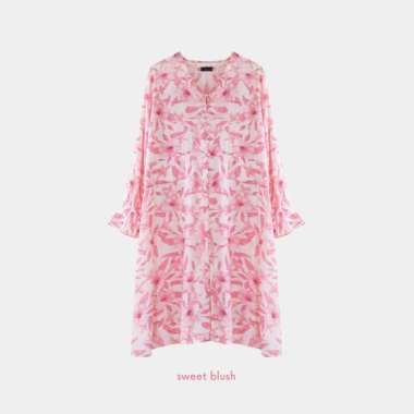 Bigissimo - Aquila Floral Tunik | Atasan Wanita Tunik Floral Big Size Jumbo 2X (Setara 4XL) SWEET BL