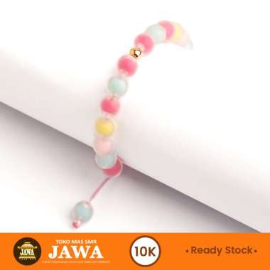 Gelang Tali Emas ANASTASYA Rainbow Kadar 10K Toko Mas Jawa Anak 0.5 Gram PLAT