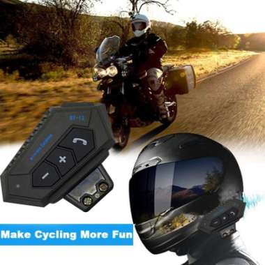 Y10 Bluetooth 5.3 Helm Sepeda Motor Bluetooth intercom Hands Free Call Kit IPX6 Tahan Air. - Interko