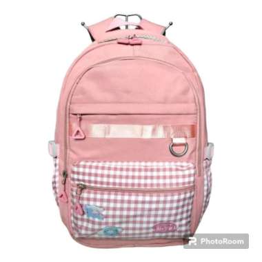Tas Ransel Alto Perempuan / Tas Becakpak / Tas Sekolah Anak - Hitam pink