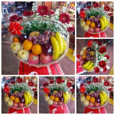 parcel kranjang buah dan bunga