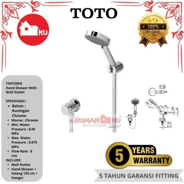 TOTO TX472SEN HAND SHOWER W/ WALL OUTLET