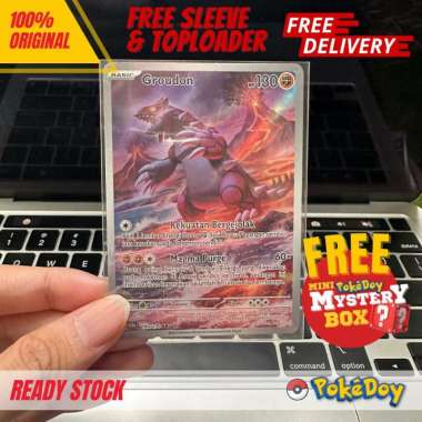 Kartu Pokemon Groudon AR 183/170 KILAU HITAM Indonesia SV3S ID Rare