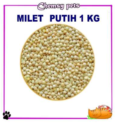 Millet, milet lovebird, Milet putih kiloan 1 kg repack