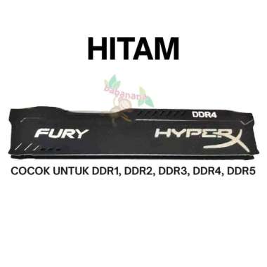 Heatsink Heatspreader RAM DDR2 DDR3 DDR4 DDR5 Kingston Fury HyperX Hitam