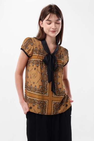 MINIMAL/Emily In Paris - Sydney - Blouse Motif Paisley - Mustard XL Mustard
