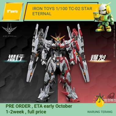 IRON TOYS 1/100 TC-02 STAR ETERNAL (metal frame)with 2 option of Red and Gray Armour for 1st Batch R