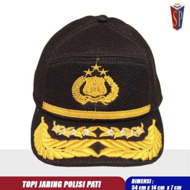 Topi Jaring Po Li Si Pati Cokelat - Topi Po Li Si Pati