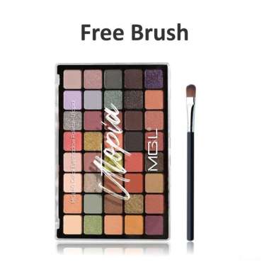 AMY'S DIARY MGL 40 Color Eyeshadow Palette Utopia Pigmented And Smooth Powder Long Lasting Variasi 1
