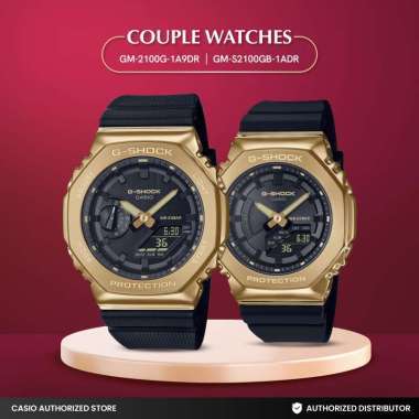 Casio Jam Tangan Couple G-Shock GM-2100G-1A9DR & Baby-G GM-S2100GB-1ADR Digital
