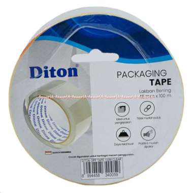 Diton 100m Masking Tape Paper Selotip Kertas Lakban Isolasi Bening Transparan Coklat 1x