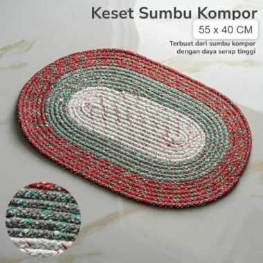 Keset Sumbu Oval Besar Murah Tebal / Keset Dapur Kamar Mandi / Keset Kaki Kamar Mandi Oval
