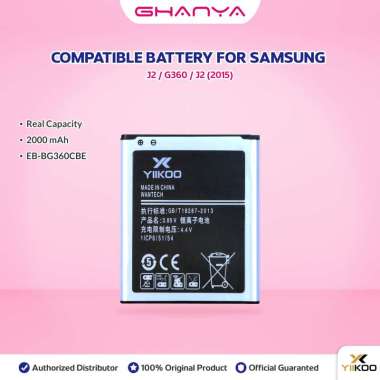 Baterai Samsung Galaxy J2 2015 J200 EB-G360BBE EB-BG360CBE EB-BG360CBC SM-J200G SM-J200F Batre Batra