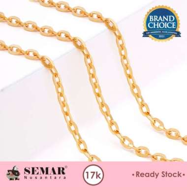 Kalung Emas Rantai Rolona Polos Gold 17K Semar Nusantara, berat 6gr