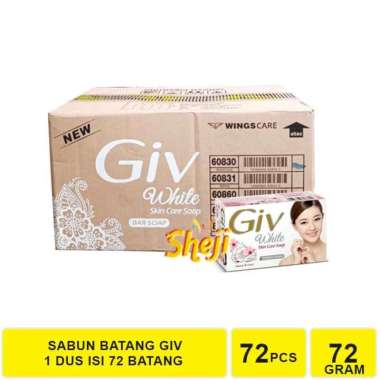 1 DUS ISI 72 PCS SABUN BATANG GIV / GIV WHITE / GIV WHITE HIJAB SAKURA 1 DUS
