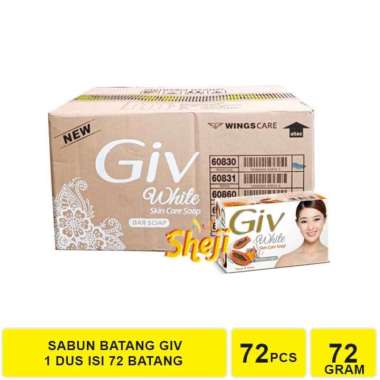 1 DUS ISI 72 PCS SABUN BATANG GIV / GIV WHITE / GIV WHITE HIJAB PEPAYA 1 DUS