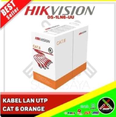 Kabel LAN UTP CAT 6 Network Cable Hikvision DS-1LN6-UU Orange Oranye