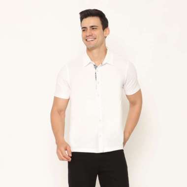 AMK Kemeja Pria Lengan Pendek Cotton Pique S/S SH Wolf Putih L