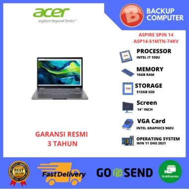 LAPTOP ACER ASPIRE 14 ASP14-51MTN-74KV INTEL I7-150U 16GB RAM
