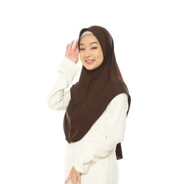 Hijab Instan Bergo Hamidah Jersey Ukuran L L hitam